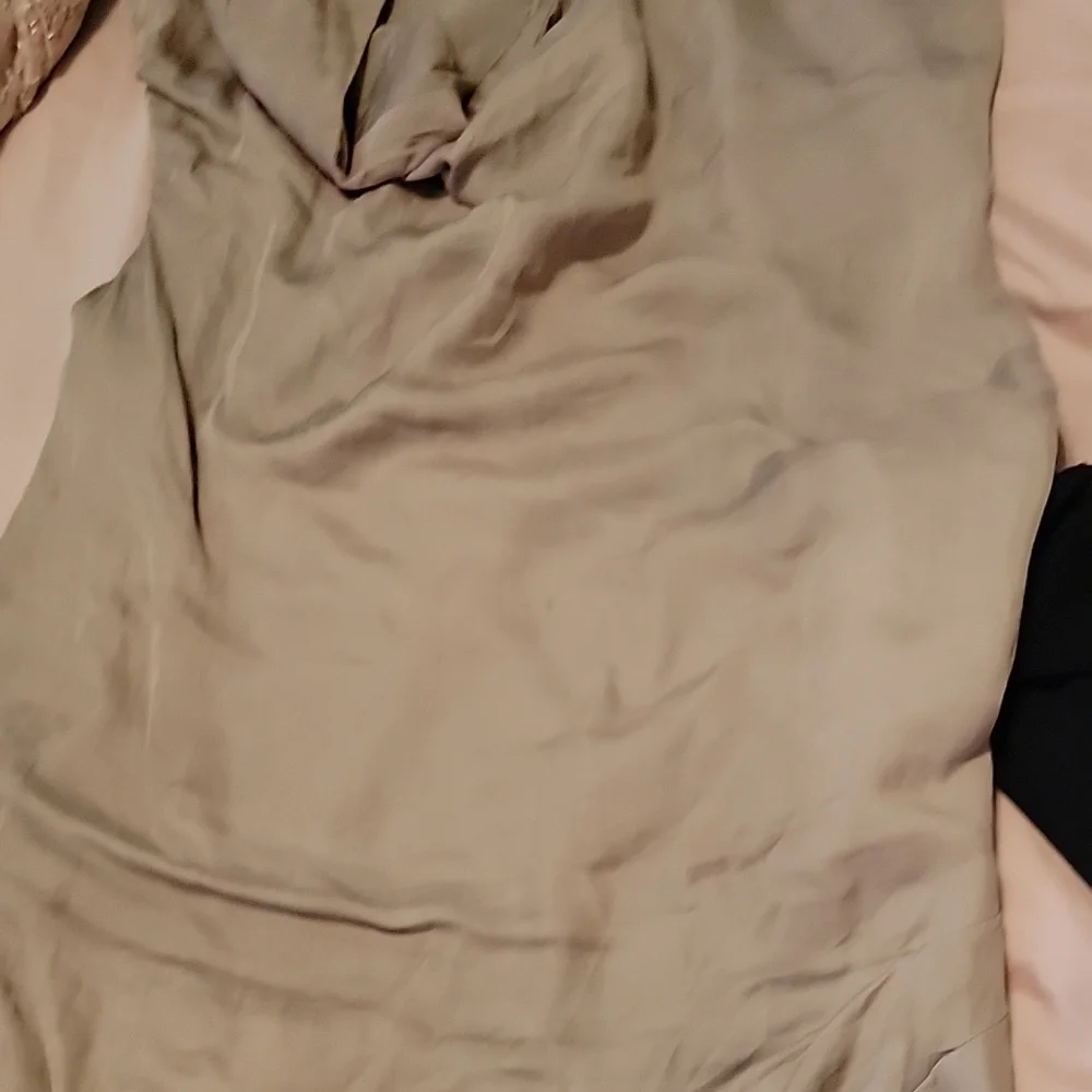 Allsaints Spitalfields Contour Dress in metallic Beige US 10 Japanese Cloth - Picture 13 of 13